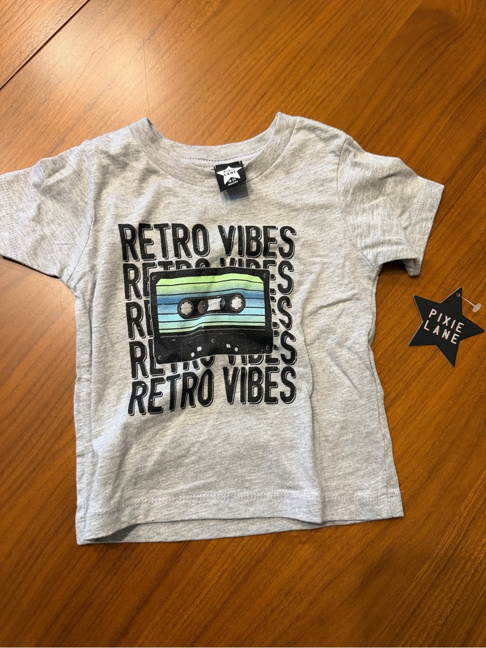 Pixie Lane Kids' Gray 'Retro Vibes' Graphic Tee